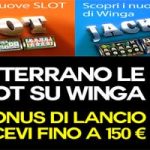 Lancio delle slot machine su Winga: ricevi fino a €150 di bonus