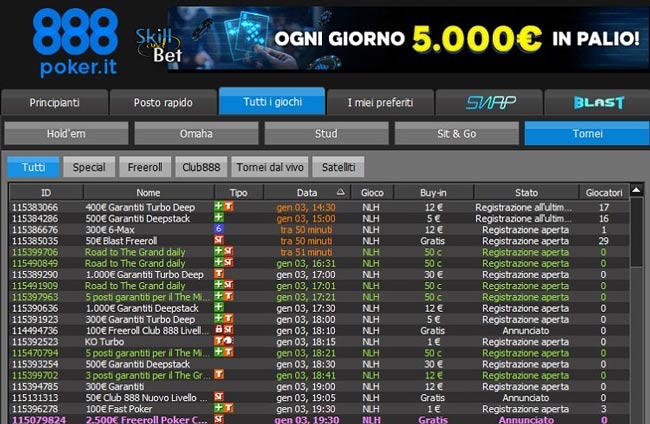 888poker lobby