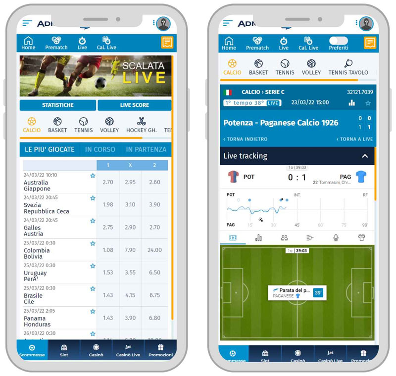admiral bet scommesse mobile
